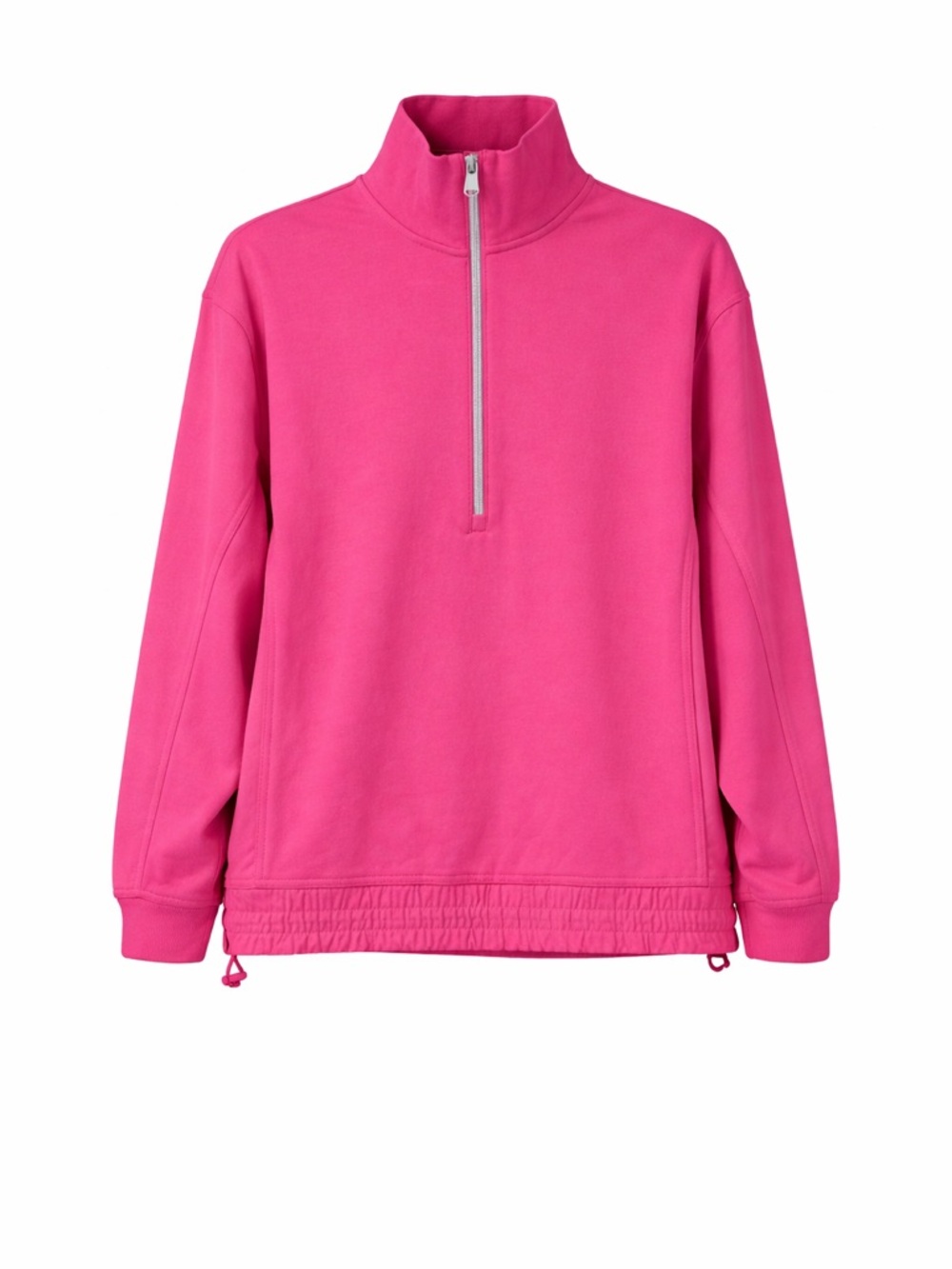 Athleta Sweatshirt Women's Size XS Pink Triumph Hybrid Pullover Zip Barbie